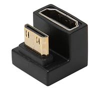 Goshyda Adattatore Mini HDMI a HDMI, Connettore Placcato Oro Angolato 8K 60Hz 48Gbps 180 Gradi, Plug and Play per Fotocamera Portatile Tablet PC TV Proiettore