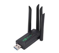 Goshyda Adattatore WiFi USB Wireless per PC Desktop, Dongle di Rete Dual Band 2.4G 5Ghz 1300Mbps con Antenna, Plug and Play WiFi 6 per PC Laptop