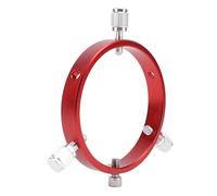Goshyda Anello per Cannocchiale Guida del Telescopio Vite M6 da 100 Mm Cerchio a Sei Punti in Lega di Alluminio Rosso da 1/4 di Pollice per Telescopio Astronomico da 80-100 Mm, Design Ispessito