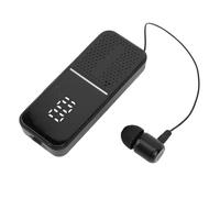 Goshyda Auricolari Bluetooth Wireless Monoorecchio, Auricolare Lavalier Vivavoce con Cavo Elasticizzato Invisibile da 31 Cm, Cancellazione del Rumore, per Guida in Bicicletta (BLACK)