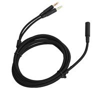 Goshyda Cavo Adattatore per Cuffie 2 in 1 per Cloud Stinger Cloud Mix, Filo in Rame OFC a Doppino Intrecciato, Cavo Sostitutivo per Cuffie per Computer da 3,5 Mm con Controllo del Filo,