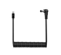 Goshyda Cavo di Ricarica da Tipo C a CC da 90 Gradi, Cavo di Ricarica per Notebook da USB C Maschio a CC Maschio da 5,5 X 2,5 Mm, Cavo di Ricarica a Molla a Spirale, 12 V 5 A