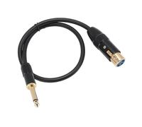 Goshyda Cavo XLR Femmina a Maschio Mono da 6,35 Mm, Connettore Universale Placcato Oro XLR Femmina Jack Mono da 1/4 di Pollice Cavo per Microfono, per Microfoni Amplificatori Mixer