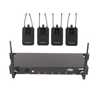Goshyda di Monitoraggio Wireless in Ear, Trasmettitore di Monitoraggio Stereo UHF a 4 Canali e Ricevitore da Cintura, Kit Scheda Audio Podcast per Banda da Palco per Streaming