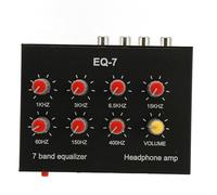 Goshyda Equalizzatore Grafico per Auto a 7 Bande, Interfaccia di Ingresso da 3,5 Mm Supporta Spina a 4 Poli, Amplificazione 5 Volte Suono a Doppio Canale Equalizzatore a 7 Bande