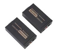 Goshyda Extender VGA su Ethernet, Ricevitore Trasmettitore Estensore VGA Ad Adattatore Ethernet, 328 Piedi 100 M, HD Plug and Play con Interfaccia RJ45 Sound DC3.5 (Spina europea)