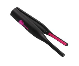 Goshyda Ferro Stiro a Matita, Riscaldamento Rapido Piccolo Bigodino Piastro a Cordone per Capelli Corti, Colpi, Tagli dei Folletti, Incorporato in una Batteria 2600 MAh (BLACK)