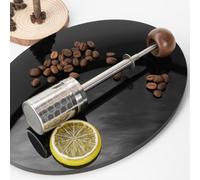 Goshyda Filtro per tè e caffè Estruso, Filtro per Infusore per tè in Acciaio Inossidabile Tipo Filtro per caffè, Asta di Erogazione a Molla per la Preparazione di tè e caffè