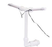 Goshyda Fontana della Piscina per Piscine Intermedie Fuori Terra, Fontana di Irrigatore a Piscina Solare a Doppia Spray con Luci a LED, Telecomando