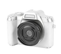 Goshyda Fotocamera Digitale 4K 48MP con Zoom 18x, Schermo da 2,4 Pollici Fotocamera Compatta con Luce di Riempimento e Portachiavi per Bambini Adolescenti, Ritratto Paesaggio Viaggi (WHITE)