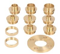 Goshyda Kit Guida Modello Fresa in Ottone Set da 11 Pezzi con Adattatore Dado di Bloccaggio, Boccola Fresa, Custodia per la Lavorazione del Legno