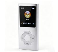 Goshyda Lettore MP3, Lettore Musicale HiFi Bluetooth 5.3 con Schermo LCD da 1,8 Pollici, Supporto Registratore Vocale di Libri Elettronici, per Esercizi di Corsa Sportiva (grigio argento)