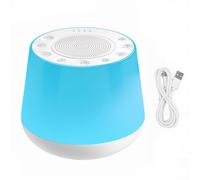Goshyda Macchina per il Rumore Bianco, Altoparlante Portatile Bluetooth 5.1 per Dormire con Timer Intelligente, 32 Suoni Rilassanti, Luce Notturna Colorata, per Adulti Baby Home Office (WHITE)