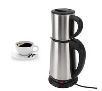 Goshyda Macchina per Produttore di tè Turco, Teiera Elettrica a Doppia Pentola con tè da 1 L e Bollitore 2L, Bollitore Turco in Acciaio Inossidabile Set con capacità (Spina europea 220V)