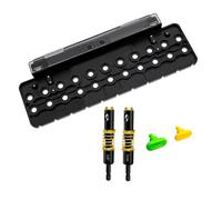 Goshyda Maschera per Perno per Ripiano con 32 Mm, Guida per Fori 1/4" e 5 Mm per Ferramenta per Ripiani di Armadietti, Strumento per Dima di Foratura per la Lavorazione del Legno