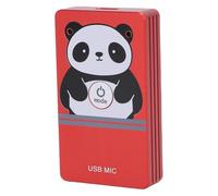 Goshyda Microfono Cancellata del Rumore USB, Microfono da Gioco a 2 Canali, Pickup Audio a 360 °, Compatibile con Wins, OSX, Android (Rosso cinese)