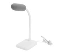 Goshyda Microfono per Computer da 3,5 Mm, Microfono da Tavolo Flessibile a Collo di Cigno per Podcasting, Streaming, Conferenze, Cancellazione del Rumore con Tasto Mute per PC Portatile