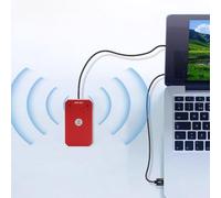 Goshyda Microfono USB, Riduzione Magnetica Rumore AI a 2 Canale Mic, 360 ° Pick-up Omnidirezionale, per le Vittorie per OS X per Linux per Android (Rosso cinese)