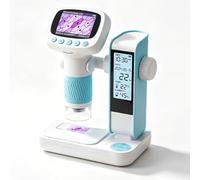 Goshyda Microscopio Digitale, Fotocamera Portatile USB da 50X a 1000X 1080P con 8 Luci LED e 6 Livelli di luminosità per la Scoperta Scientifica dei Bambini