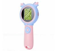 Goshyda Microscopio Digitale per Bambini, Microscopio Portatile con Ingrandimento 1000X con Schermo da 2 Pollici, 8 Luci a LED, per Studenti Bambini (PINK)