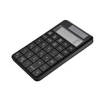 Goshyda Mini 2.4G USB Wireless 2 in 1 Tastierino Numerico da 29 Tasti Tastiera e Calcolatrice con Display LCD, Calcolatrici Ad Energia Solare, Tastiera Numerica Portatile per Ufficio, Compatibile