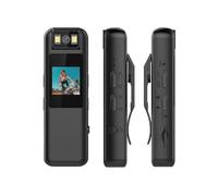 Goshyda Mini Body Camera 1080P, Telecamera POV con Obiettivo Rotante a 180° Indossabile con Clip Posteriore, Mani Libere per la Registrazione in Prima Persona Sicurezza in Viaggio in