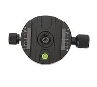 Goshyda Morsetto per Piastra a Sgancio Rapido per Fotocamera, Testa per Treppiede per Fotocamera Panoramica a 360 Gradi in Lega di Alluminio, con Livello e di Scala, Interfacce da 1/4