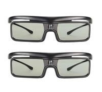 Goshyda ORGHE ATTIVI Active Occhiali 3D, Occhiali 3D Ad Alta Trasmittanza Risposta Rapida per Home Theater