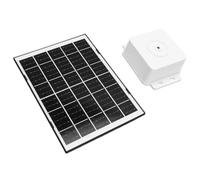 Goshyda Pannello Solare per Luci da Campeggio per Telecamera di Sicurezza Esterna, con Supporto Regolabile a 360°, Batteria da 15000 MAh (WHITE)