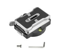 Goshyda Piastra a Sgancio Rapido per Fotocamera con Fori per Viti da 3/8 Pollici e Morsetti Standard Arca da 38 Mm, Sistemas di Sgancio Rapido con Bloccaggio Automatico per Cursore con (BLACK)