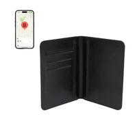 Goshyda Porta Passaporto Tracciabile, Custodia per Passaporto in Pelle PU per Viaggi, Supporto per Trova la Mia App, Ricarica Wireless