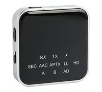 Goshyda Ricevitore Trasmettitore Bluetooth 5.2, Adattatore Bluetooth Aux con modalità TX RX, Adattatore Bluetooth da 3,5 Mm per TV, Domestico, Altoparlanti per Auto