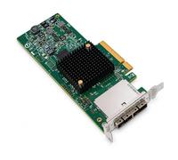 Goshyda Scheda Adattatore Bus Host HBA SAS Serial ATA da 6 Gbps, Scheda HBA SATA PCIe 3.0 X8 con 8 Porte Esterne per Espansione di Archiviazione del Server JBOD