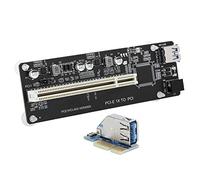 Goshyda Scheda Adattatore PCIE a Doppia PCI, Scheda di Espansione Riser in Resina con Cavo di Collegamento da 0,6 M, Chipset ASMEDIA ASM1083, Supporta WINXP 8 10 32/64