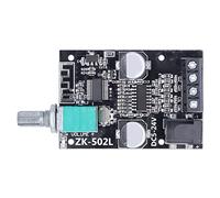 Goshyda Scheda Amplificatore Audio Digitale Stereo Bluetooth, Modulo Amplificatore di Potenza Bluetooth ZK-502L per Altoparlanti Fai da Te, 2x50 W 4-8 Ohm, 5-24 V, Guscio Acrilico con Protezione