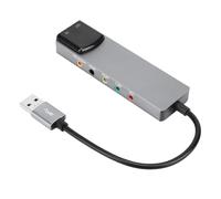 Goshyda Scheda Audio USB Virtuale 7.1 con Uscita Digitale SPDIF, Scheda Audio Esterna Ad Alta Risoluzione per PC Laptop, Scheda Audio Plug and Play in Alluminio