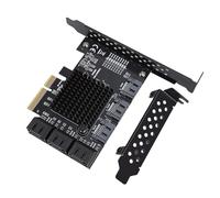 Goshyda Scheda di Espansione PCIE da 4X a 9 Porte Serial ATA3.0, Scheda di Espansione PCI Express da 6 Gbps con Slot PCI E GEN3, Plug and Play