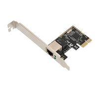 Goshyda Scheda di Rete PCIE Gigabit Scheda Ethernet PCIE RJ45 LAN 10/100/1000 Mbps per Custodie Piccole e Sottili, Supporta Tag VLAN, Compatibile con10