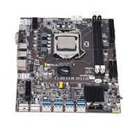 Goshyda Scheda Madre Minatore DDR3 LGA 1155, 8 USB3.0, Alimentazione Trifase, Scheda Madre Minatore B75 con CPU Dual Core, Supporta Mining ETH e BTC