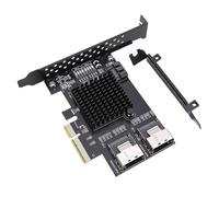 Goshyda Scheda PCIE a Serial ATA, Supporto Scheda di Espansione PCIE 4X a Serial ATA Trasferimento Rapido Dati a 6 Gbps, Conversione di 2 Porte SFF8087 in 8 Porte e Porta