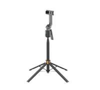 Goshyda Selfie Stick con Tracciamento Automatico del Volto, Treppiede con Tracciamento Intelligente AI con Rotazione a 360°, Controllo dei Gesti e Luce di Riempimento, per Smartphone,