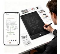 Goshyda Set Penna Intelligente Digitale e Lavagna per Scrittura, Penna Bluetooth con Sincronizzazione in Tempo Reale per la Digitalizzazione, la Condivisione, Supporto per Android per