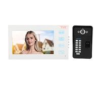Goshyda Sistemas di Videocitofono con Monitor da 7 Pollici e ID Impronta | Videocitofono con Visione Notturna, per Villa Apartment Hotel
