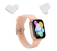 Goshyda Smart Watch con Auricolari, Smartwatch Bluetooth 2 in 1, Smartwatch Sportivo Touch Screen HD da 1,85 Pollici per Uomo Donna, Fitness Tracker Impermeabile per Monitoraggio del (PINK)