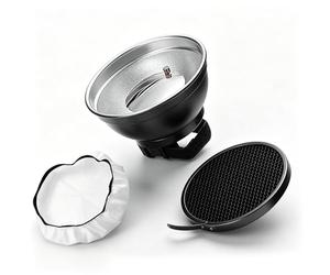 Goshyda Softbox Flash Quadrato da 15 Cm, con Griglia a Nido D'ape e Diffusore, Universale per Flash Hot Shoe Quadrato