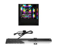 Goshyda Staffa di Supporto GPU, Supporto Scheda Grafica con Effetto Retroilluminazione RGB, Supporto GPU Regolabile Scorrevole con Doppia Interfaccia ARGB 5V 3PIN e Interfaccia 4PIN