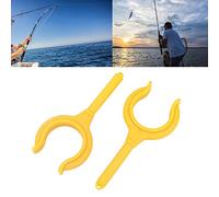Goshyda Staffa per Blocco Remo per Barca e Supporto per Canna da Pesca, Confezione da 2 - Plastica Resistente, Kayak Leggero, Gommone, Gommone (YELLOW)