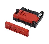 Goshyda Strumento Posizionatore del Trapano Rotondo, Localizzatore del Foro Regolabile per Aste 1-4 Mm, Appuntamento Guida per la Guida di Punzonatura in Alluminio per Perforazione