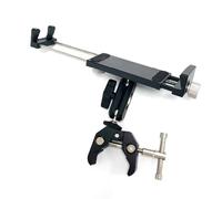 Goshyda Supporto per Tablet, Supporto per Tablet Regolabile in Stile Granchio in Lega di Alluminio da 14 a 33 Cm con Rotazione a 360° di Snodo a Doppia Testa Sferica, per Streaming Live