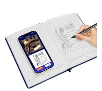 Goshyda Taccuino Digitale Intelligente con Penna, Blocco di Scrittura di Generazione OCR e AI, Sincronizzazione in Tempo Reale BT5.0 per Tablet, Archiviazione Offline e Riproduzione (Trama Lino Rosso)